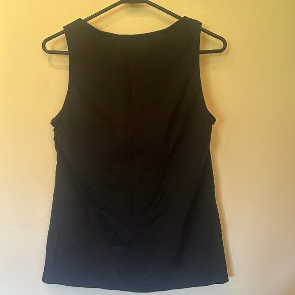 Lands' End Cascading Deco Floral High Neck Tankini Top sz 10 - Picture 5 of 11